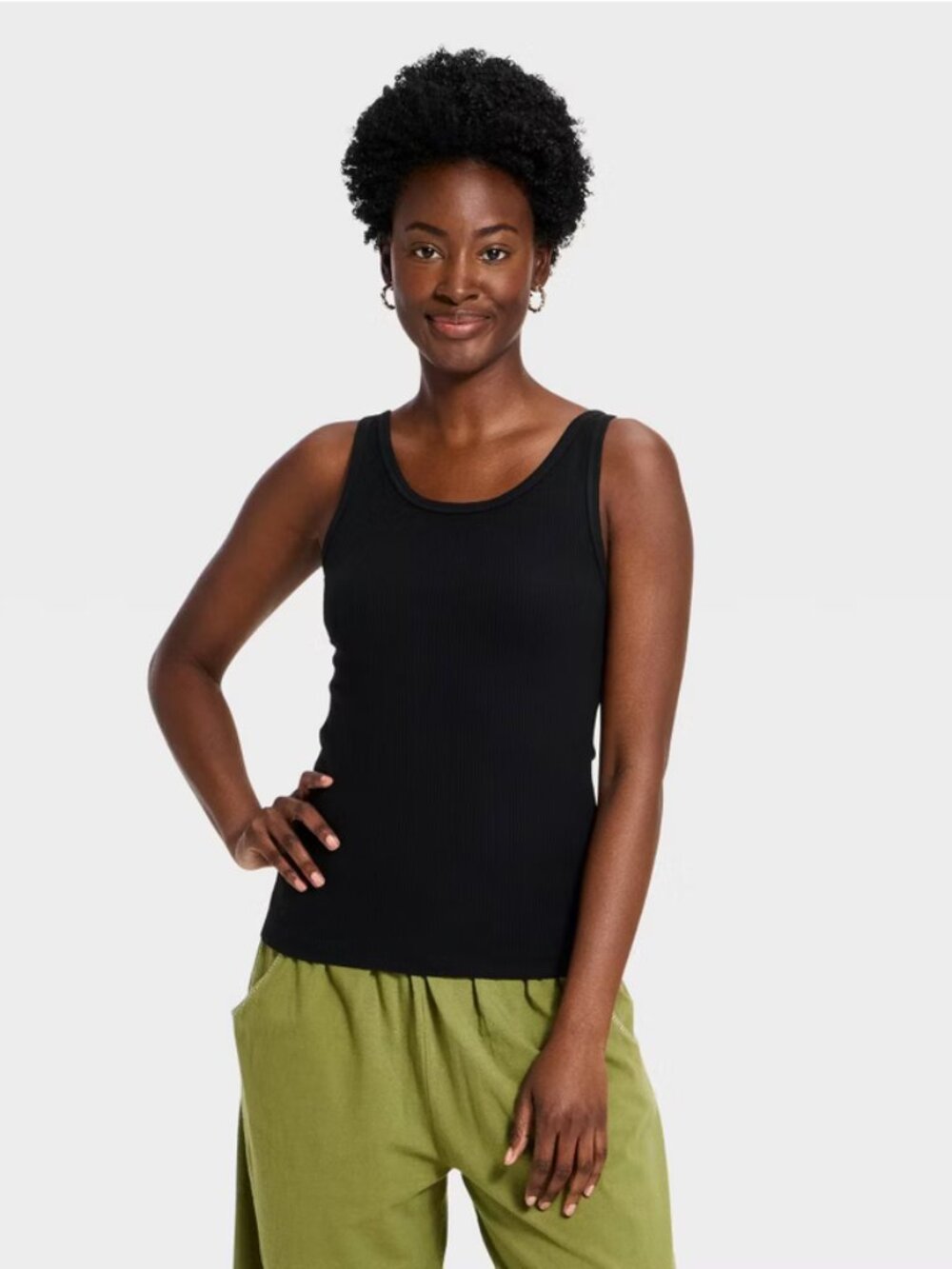 Women's Iconic Scoop Neck Tank Top - Universal Thread Black L
